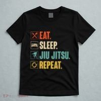 Eat Sleep Jiujitsu Repeat Funny Jiujitsu Martial Art Combat T-Shirt thumb 5