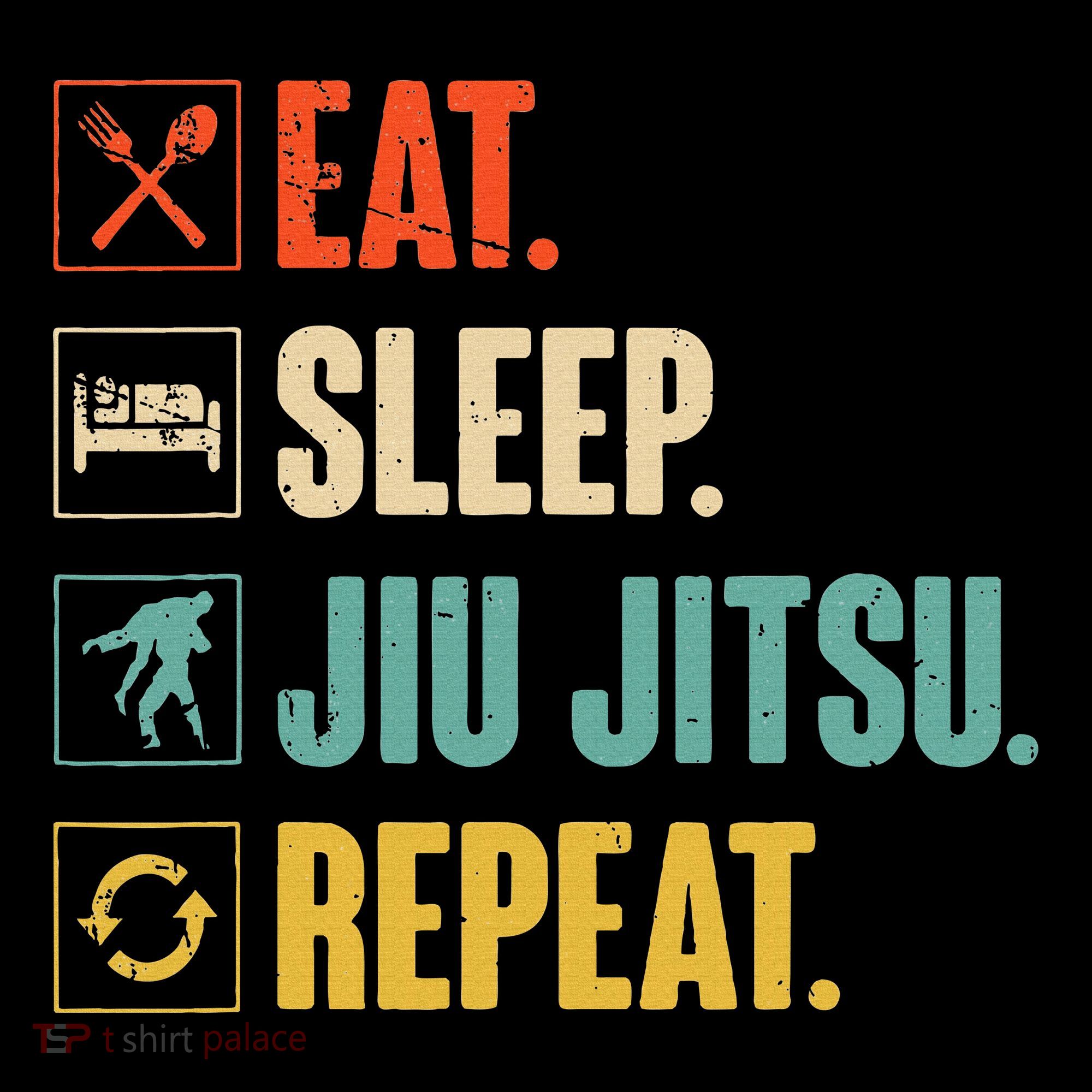 Eat Sleep Jiujitsu Repeat Funny Jiujitsu Martial Art Combat Women's Hoodie
