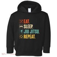Eat Sleep Jiujitsu Repeat Funny Jiujitsu Martial Art Combat Toddler Hoodie thumb 0