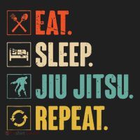 Eat Sleep Jiujitsu Repeat Funny Jiujitsu Martial Art Combat Golf Towel thumb 3