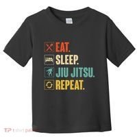Eat Sleep Jiujitsu Repeat Funny Jiujitsu Martial Art Combat Toddler T-Shirt thumb 0