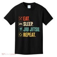 Eat Sleep Jiujitsu Repeat Funny Jiujitsu Martial Art Combat Kids T-Shirt thumb 0