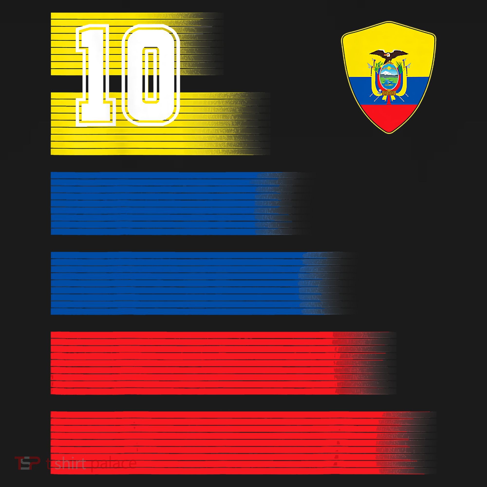 Ecuador Soccer Jersey Flag Retro 10 Ecuadorian Football Women's Hoodie