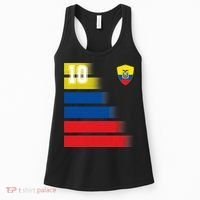 Ecuador Soccer Jersey Flag Retro 10 Ecuadorian Football Women's Tank Top thumb 0