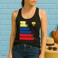 Ecuador Soccer Jersey Flag Retro 10 Ecuadorian Football Women's Tank Top thumb 2