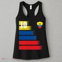 Ecuador Soccer Jersey Flag Retro 10 Ecuadorian Football Women's Tank Top thumb 3