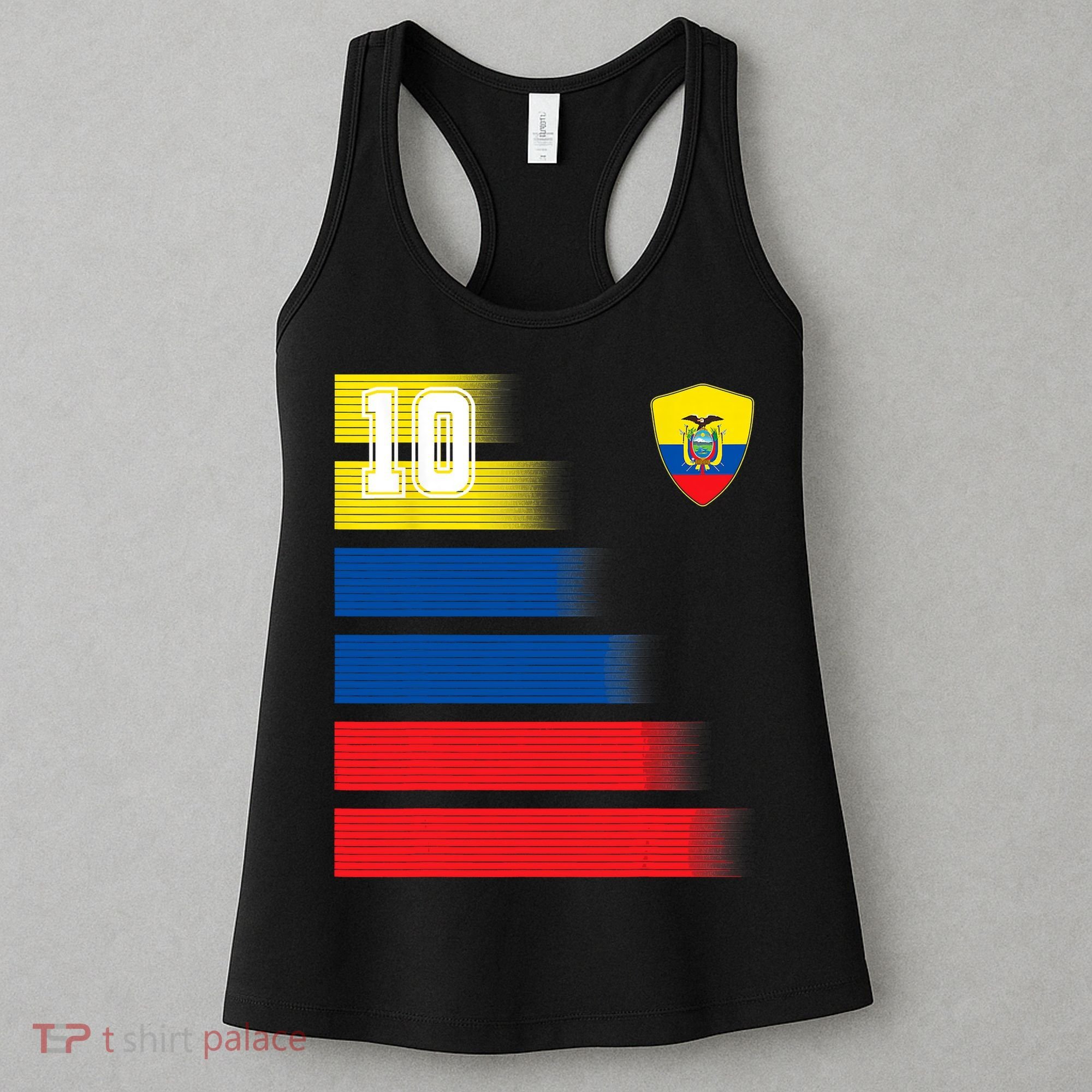 Ecuador Soccer Jersey Flag Retro 10 Ecuadorian Football Women's Tank Top