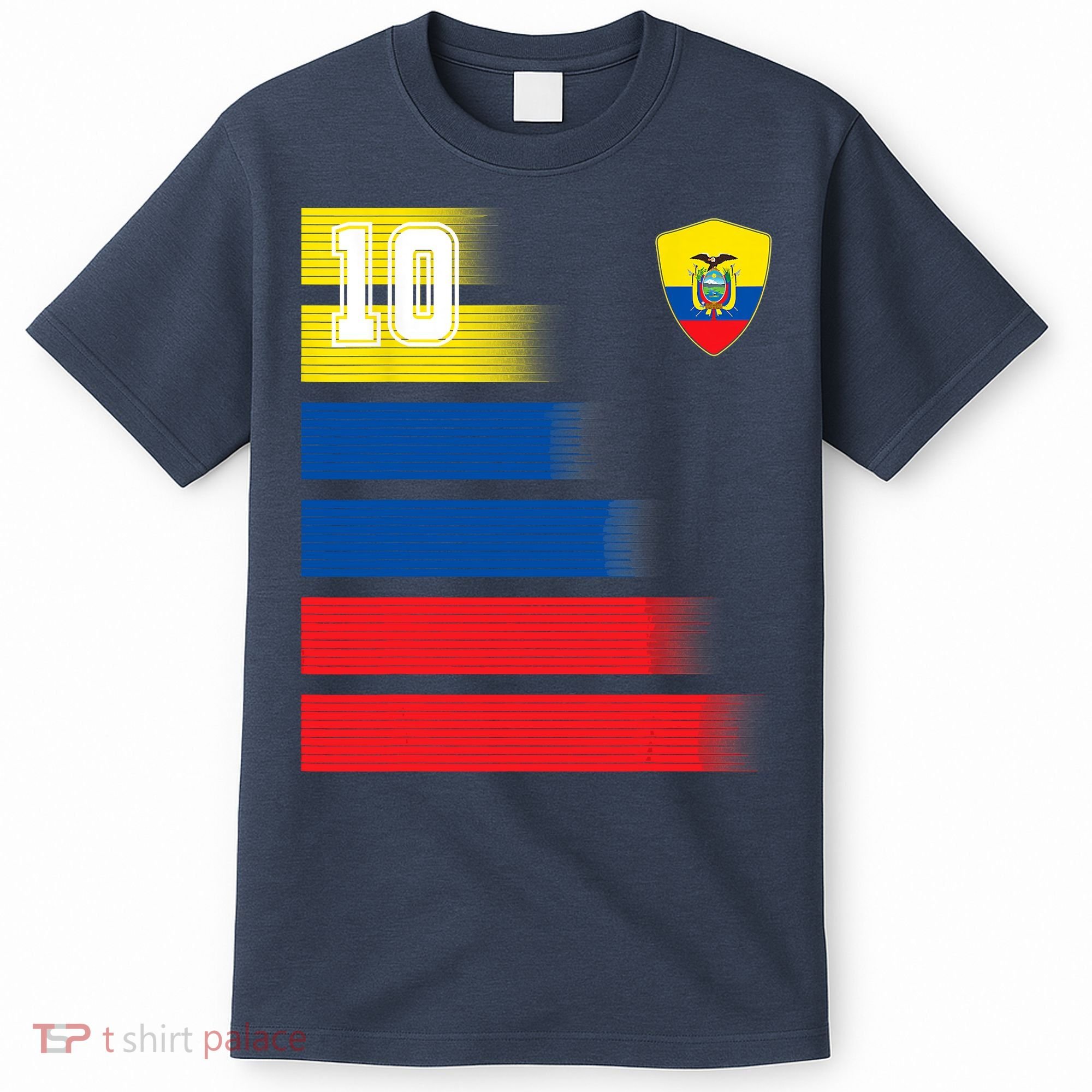 Ecuador Soccer Jersey Flag Retro 10 Ecuadorian Football T-Shirt