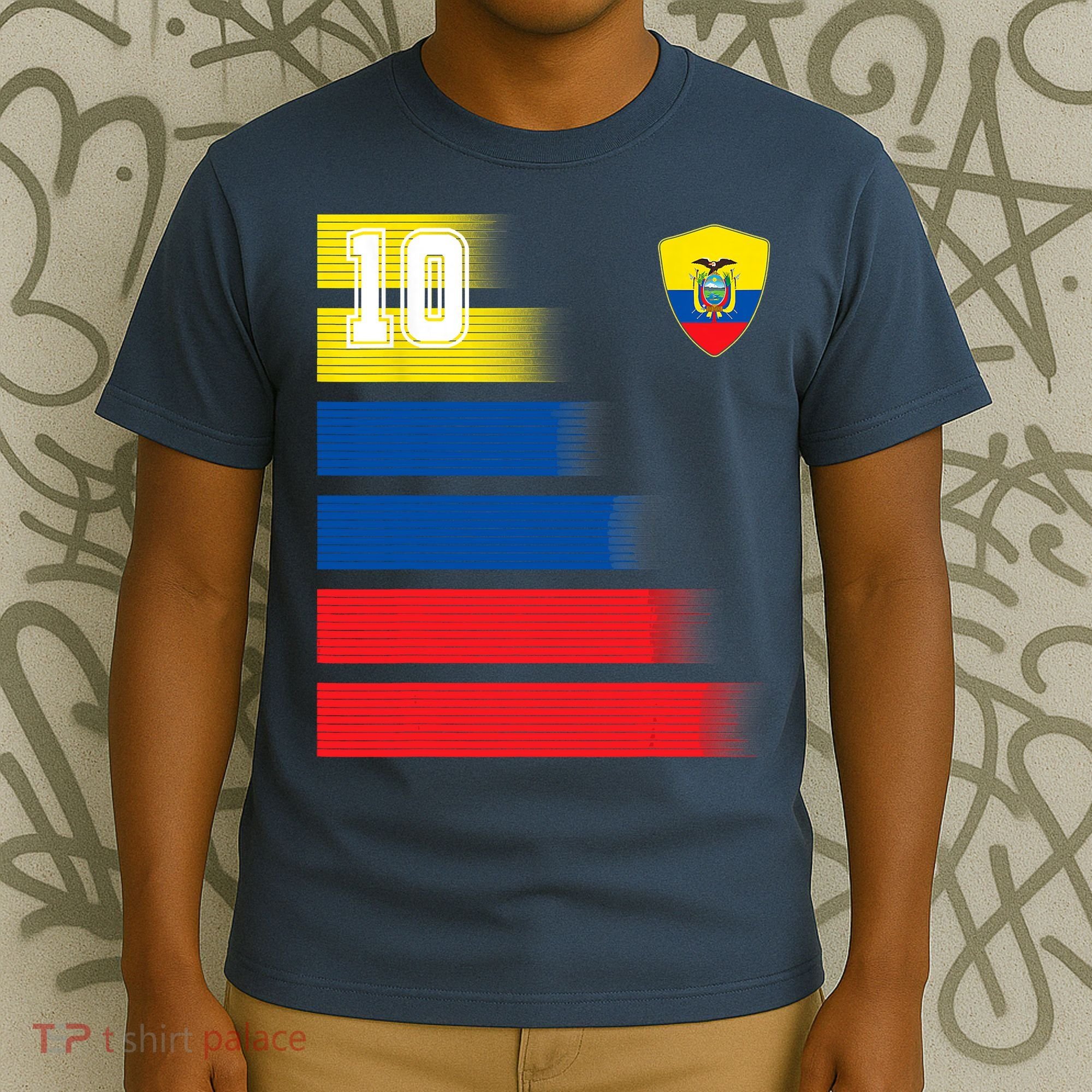 Ecuador Soccer Jersey Flag Retro 10 Ecuadorian Football T-Shirt