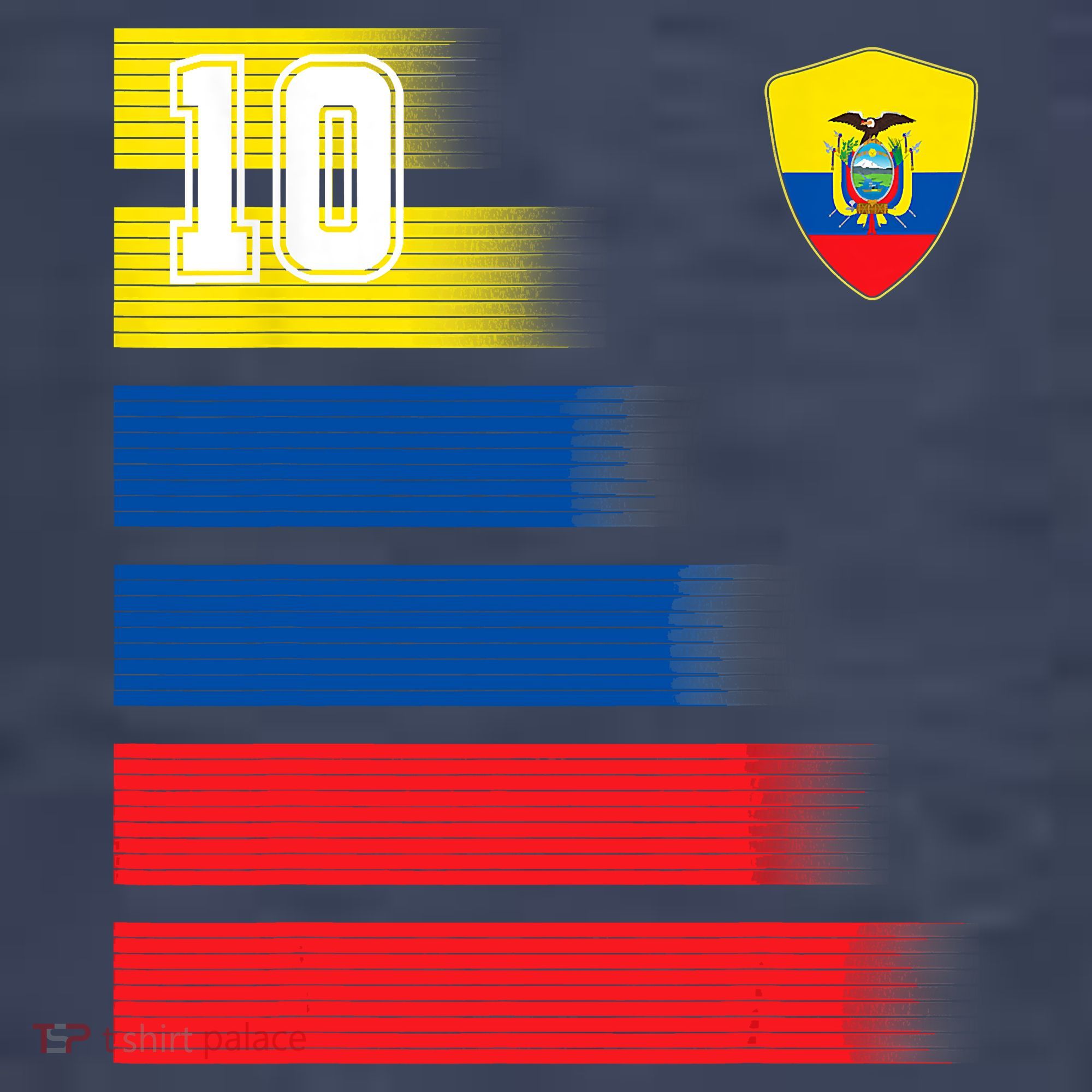 Ecuador Soccer Jersey Flag Retro 10 Ecuadorian Football T-Shirt