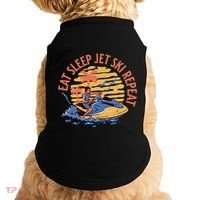 Eat Sleep Jet Ski Repeat Gift Doggie Tank thumb 0