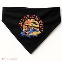 Eat Sleep Jet Ski Repeat Gift USA-Made Doggie Bandana thumb 0