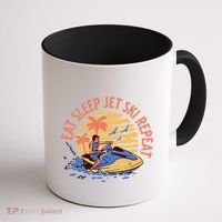 Eat Sleep Jet Ski Repeat Gift Coffee Mug thumb 1