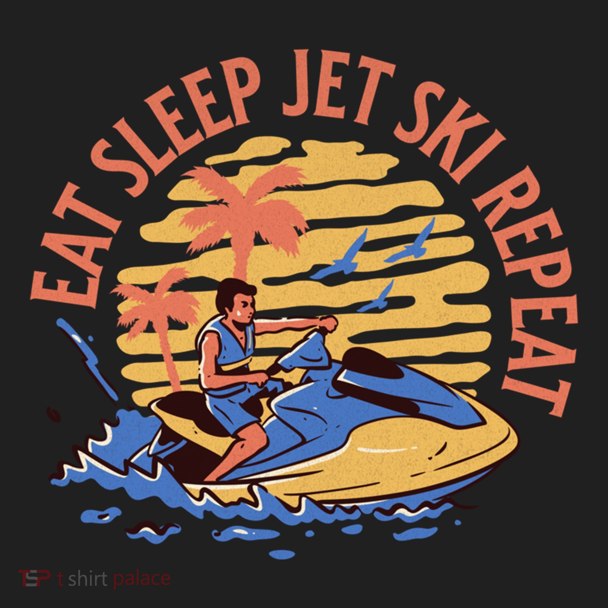 Eat Sleep Jet Ski Repeat Gift Beanie