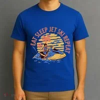 Eat Sleep Jet Ski Repeat Gift T-Shirt thumb 3