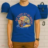 Eat Sleep Jet Ski Repeat Gift T-Shirt thumb 6