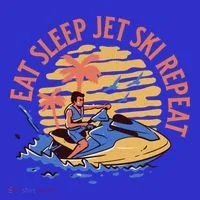 Eat Sleep Jet Ski Repeat Gift T-Shirt thumb 7