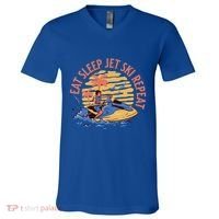 Eat Sleep Jet Ski Repeat Gift V-Neck T-Shirt thumb 0