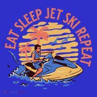 Eat Sleep Jet Ski Repeat Gift Mousepad thumb 1