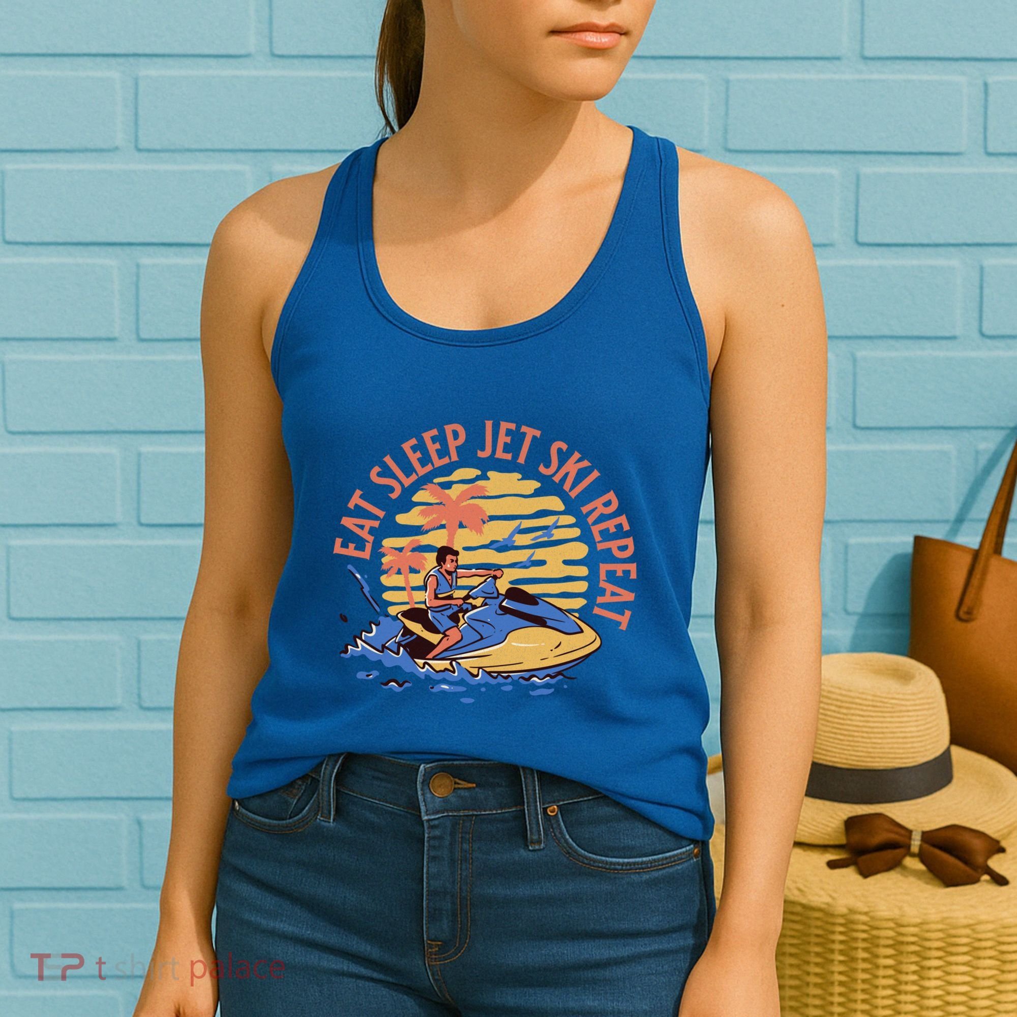 Eat Sleep Jet Ski Repeat Gift Women's Tank Top