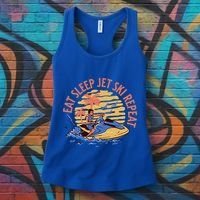 Eat Sleep Jet Ski Repeat Gift Women's Tank Top thumb 3