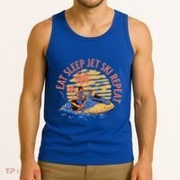 Eat Sleep Jet Ski Repeat Gift Tank Top thumb 3