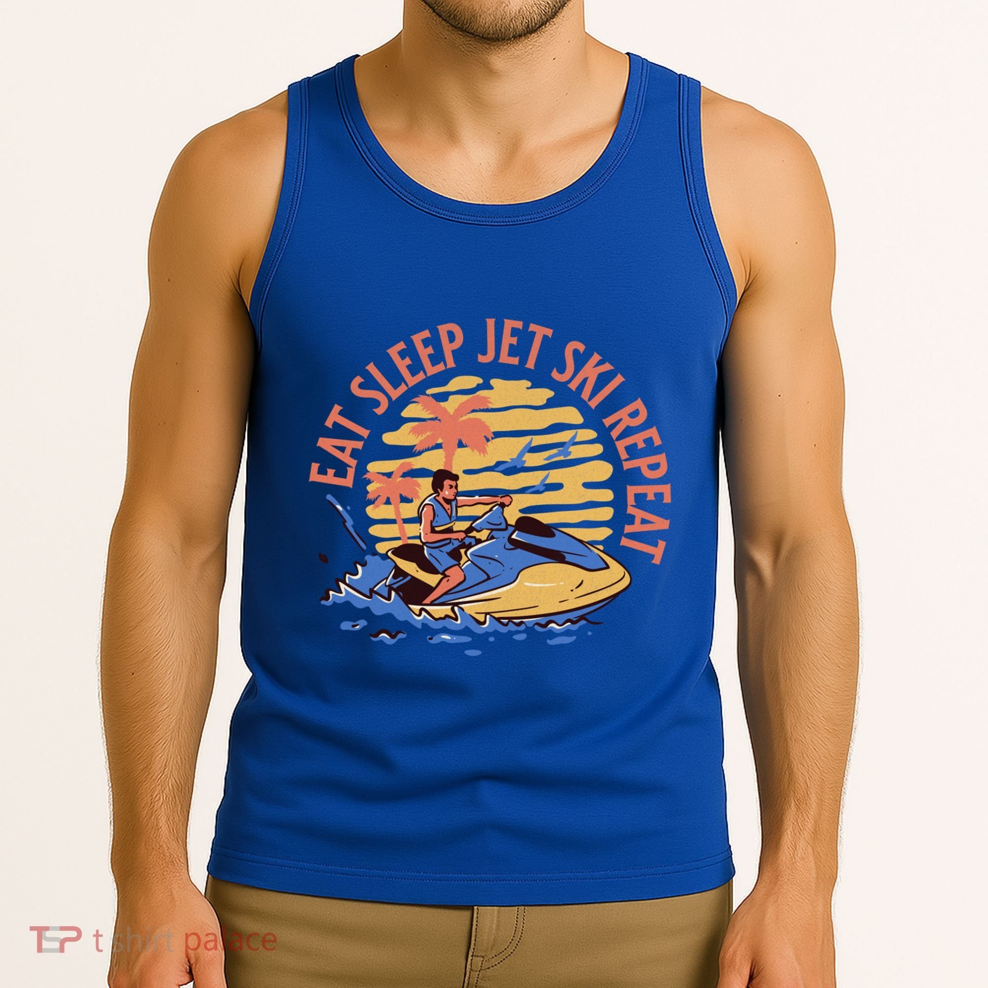 Eat Sleep Jet Ski Repeat Gift Tank Top