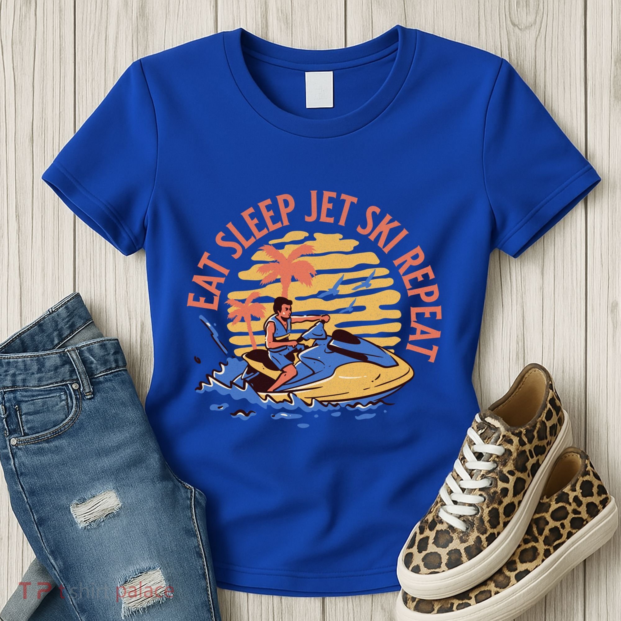 Eat Sleep Jet Ski Repeat Gift Women's T-Shirt
