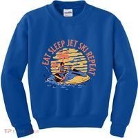 Eat Sleep Jet Ski Repeat Gift Kids Sweatshirt thumb 0