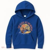 Eat Sleep Jet Ski Repeat Gift Kids Hoodie thumb 0