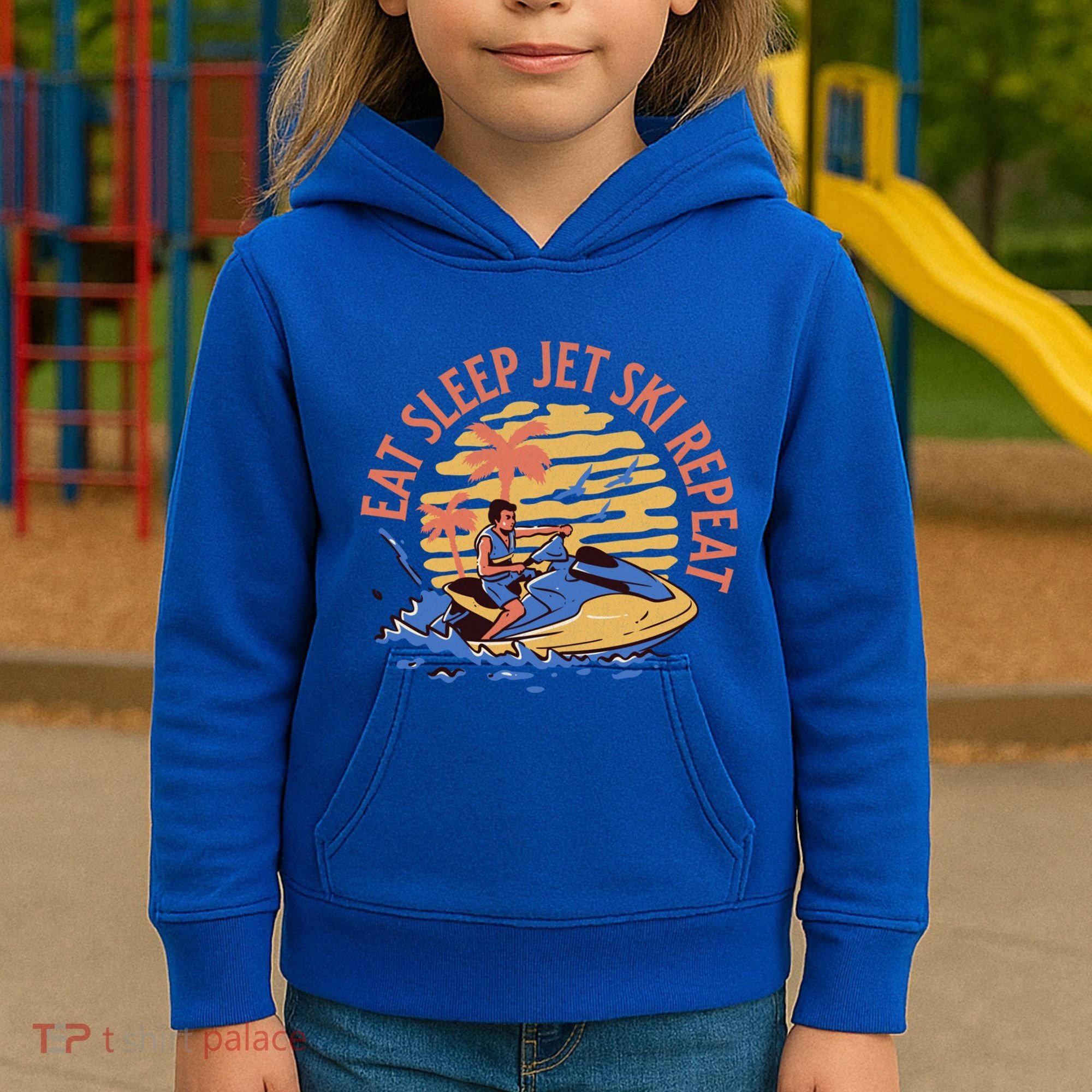Eat Sleep Jet Ski Repeat Gift Kids Hoodie