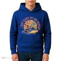 Eat Sleep Jet Ski Repeat Gift Kids Hoodie thumb 4