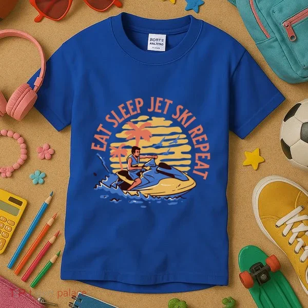 Eat Sleep Jet Ski Repeat Gift Kids T-Shirt