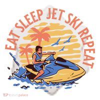 Eat Sleep Jet Ski Repeat Gift Ceramic Ornament thumb 2