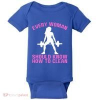 Every Should Know How To Clean Workout Gym Gift Baby Bodysuit thumb 0