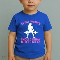 Every Should Know How To Clean Workout Gym Gift Toddler T-Shirt thumb 2