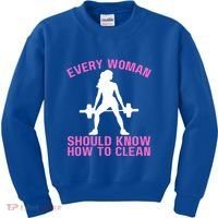 Every Should Know How To Clean Workout Gym Gift Kids Sweatshirt thumb 0