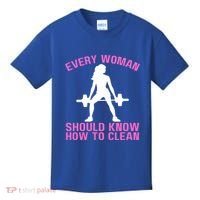Every Should Know How To Clean Workout Gym Gift Kids T-Shirt thumb 0