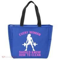 Every Should Know How To Clean Workout Gym Gift Tote Bag thumb 0