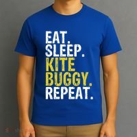 Eat Sleep Kite Buggy Repeat Gift Cute Gift T-Shirt thumb 3