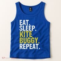 Eat Sleep Kite Buggy Repeat Gift Cute Gift Tank Top thumb 2