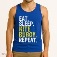 Eat Sleep Kite Buggy Repeat Gift Cute Gift Tank Top thumb 3