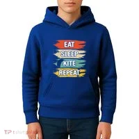 Eat Sleep Kite Repeat Gift Kids Hoodie thumb 4