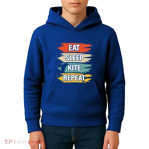 Eat Sleep Kite Repeat Gift Kids Hoodie