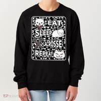 Eat Sleep Lacrosse Repeat Girl Lacrosse Lover Outfit Women's Sweatshirt thumb 0