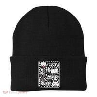 Eat Sleep Lacrosse Repeat Girl Lacrosse Lover Outfit Beanie thumb 0