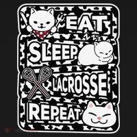Eat Sleep Lacrosse Repeat Girl Lacrosse Lover Outfit Coaster thumb 2