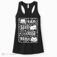 Eat Sleep Lacrosse Repeat Girl Lacrosse Lover Outfit Women's Tank Top thumb 0