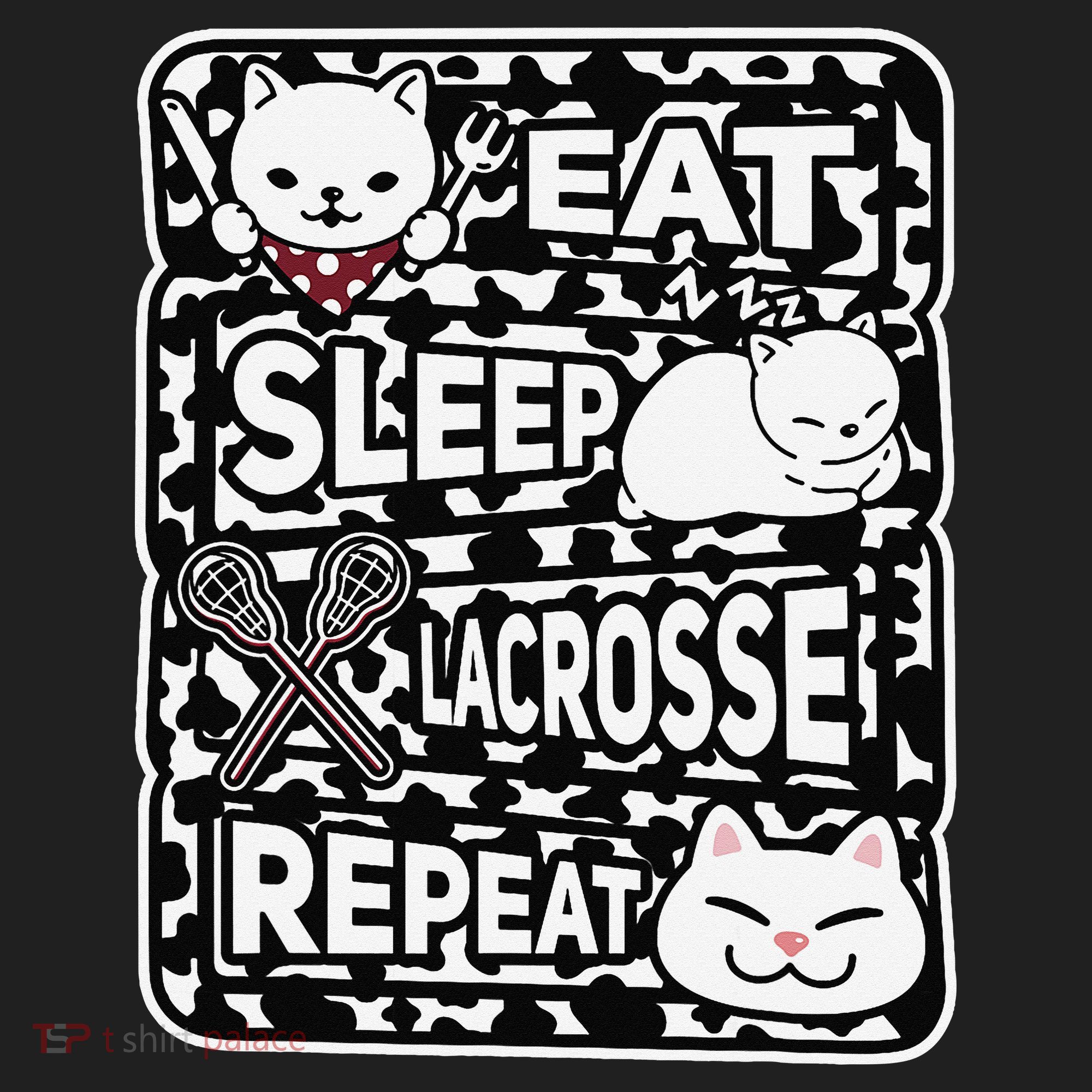 Eat Sleep Lacrosse Repeat Girl Lacrosse Lover Outfit Sport-Tek Posi-UV Pro Polo