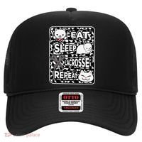 Eat Sleep Lacrosse Repeat Girl Lacrosse Lover Outfit Hat thumb 0